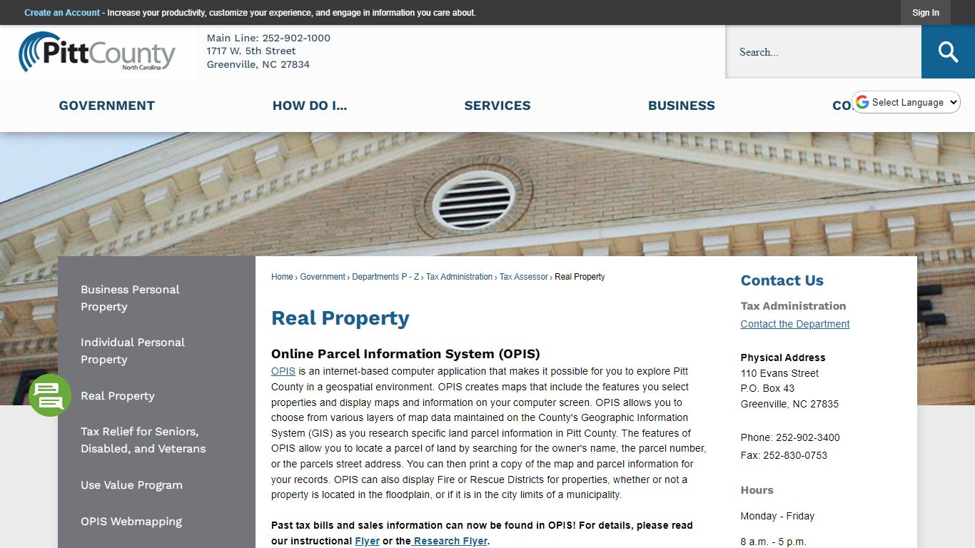 Real Property | Pitt County, NC